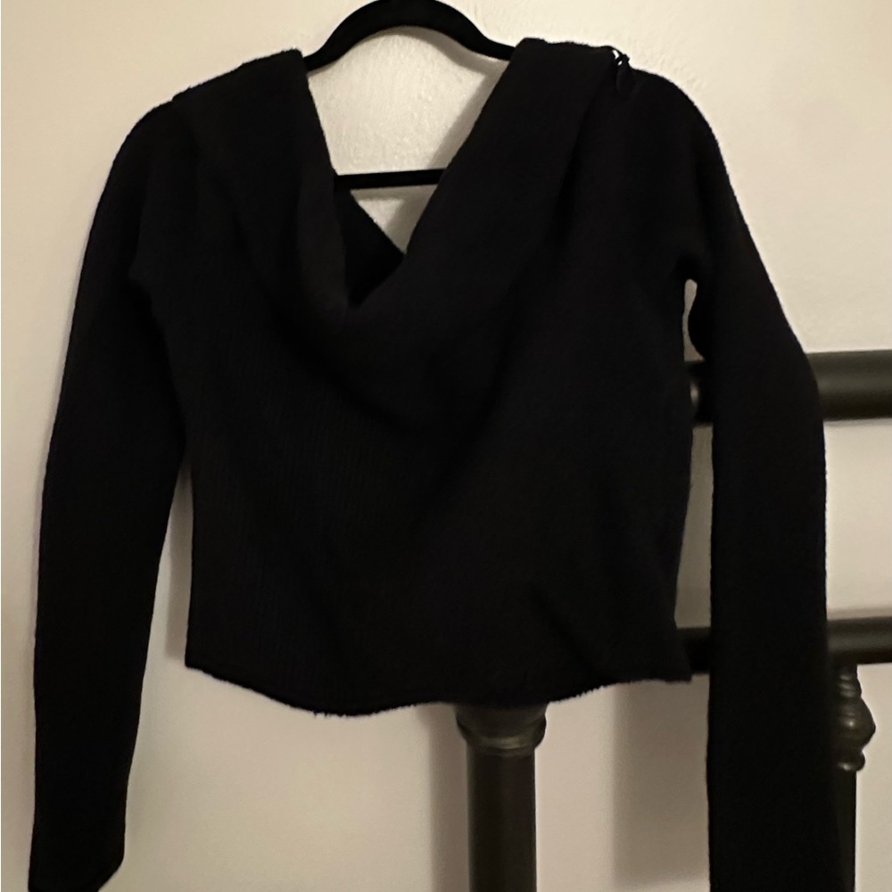 American Eagle Outfitters Black Off ShoulderSweater